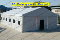 Emergency Gray PVC Military Army Tent 8.5 x 15m With Rolling Windows And Doors