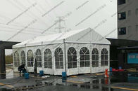 Hot - DIP Galvanized PVC Canopy Tent White 6 x 12m With Transparent Church Windows