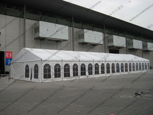 10m Clear Span White PVC Cover Aluminium Frame Outdoor Tents For Parties / Conferences / Trade Shows