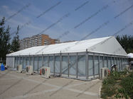 20M Clear Span Outdoor Event Tent with Luxury Glass Wall and Glass Door and AC System for Parties Exhbition Trade Show