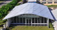 Durable Glass Window Hexagon Dome Tent Convenient White Alumimun Frame