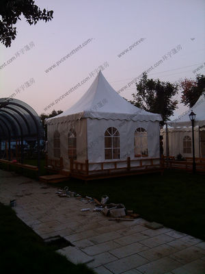 Aluminum Outdoor Pagoda Party Tents , Garden Marquee Tent With Glass Sidewalls