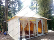White PVC Event Tent Aluminum Structure Pagoda , High Peak Tent 5 X 5m With Decoration