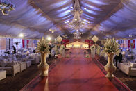Huge White Outdoor Event Tent , Outdoor Party Tents Wedding Tent with Luxury Decoration For Weddings