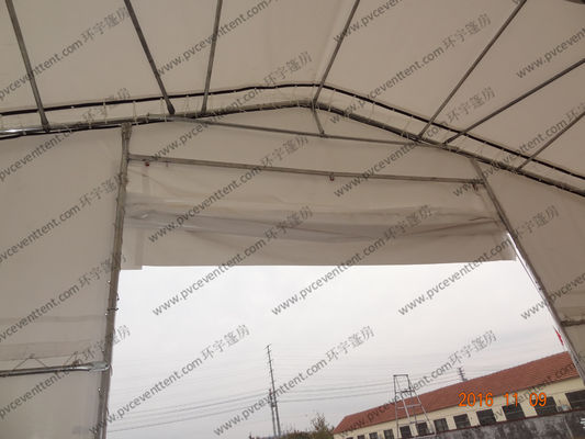 White Waterproof PVC Canopy Tent AC System Temporary For Outside Patry / Tempporary Military Tent