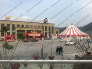 PVC Pagoda Canopy Red And White Roof Cover High Peak For Outdoor Event Trade Show