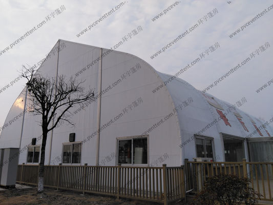 Heat Resistant TFS Tent Easy Assembled With Inflaming Retarding White PVC Fabric