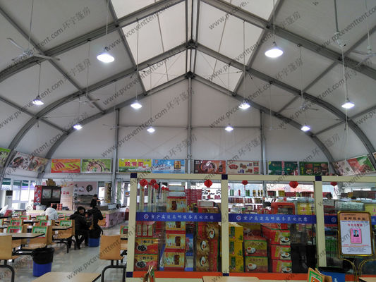 Heat Resistant TFS Tent Easy Assembled With Inflaming Retarding White PVC Fabric