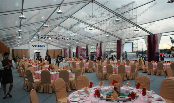 PVC Roof Cover Transparent Marquee Tent , Business Use Clear Top Marquee Inside Decoration