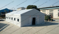 Emergency Gray PVC Military Army Tent 8.5 x 15m With Rolling Windows And Doors