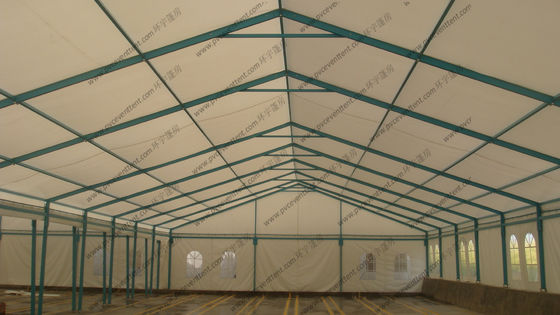 Blue Colored Portable Storage Tents Waterproof Steel As Semi - Permanent Warehouse