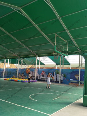 5*32M Flame Retardant Movable Aluminum PVC Event Tent with Green Roof Cover for Outside Basketballs