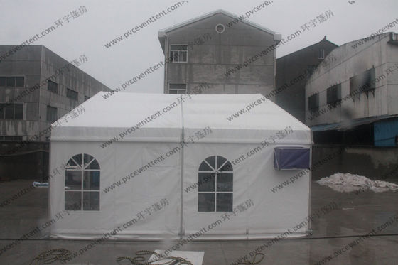 PVC Canvas White Commercial Storage Tents 10 x 6m Transparent Church Windows AC System