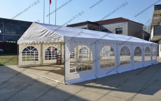 6 X 12m Outdoor Event Tent White Color Pvc Cover With Transparent Church Windows