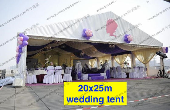 350-500 Seaters Marquee Tent Wedding Reception As Banquet Hall , Long Life Span