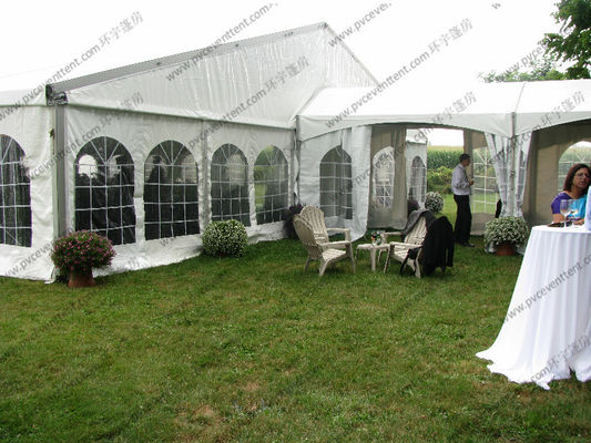 Water Proof White Marquee Tent Gazebo , Big Outdoor Tent Wedding Party And Event