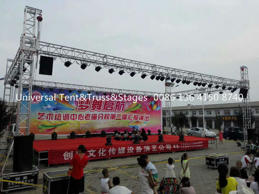 Popular Aluminum Spigot Stage Lighting Truss , Portable Lighting Truss