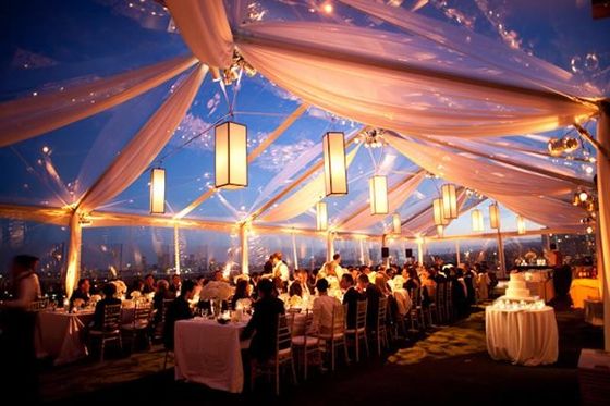 Heavy Duty Wedding Event Tents , Large Canopy Tent White Lining And Curtain