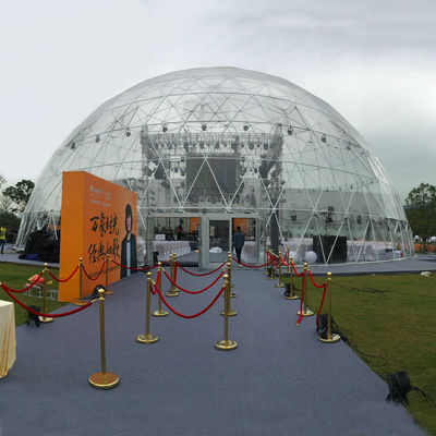 Clear Geodesic Dome Tent With Luxury And Popular Light Show For Celebration