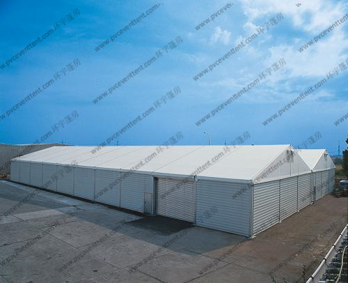 Waterproof 15 x 50m Warehouse Storage Tent , Outdoor Warehouse Tents With Rolling Door