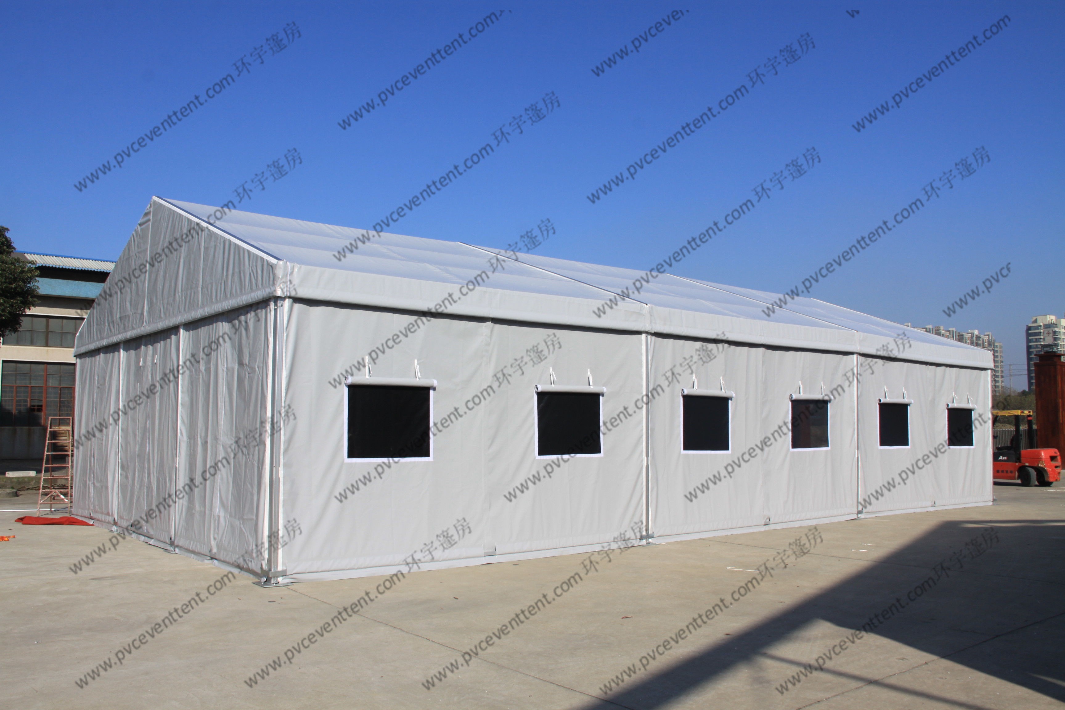 Silver Gray Military Army Tent , PVC Canvas Army Tent For Military Outside Event