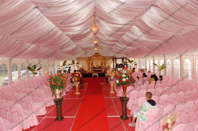 Beautiful Decorations Outside Wedding Tents Different Styles Double PVC Coated Polyester