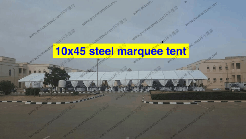 Extravagant Outside Wedding Canopy Tent 10 x 45m With Curtain For Wedding Party