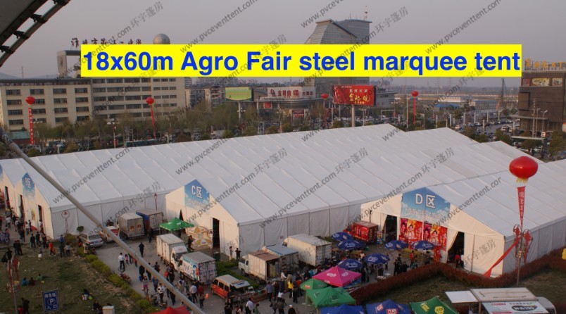 Inflatable Roof Cover Outdoor Show Tents 18 x 60m Plat Form Inside For Trade Show