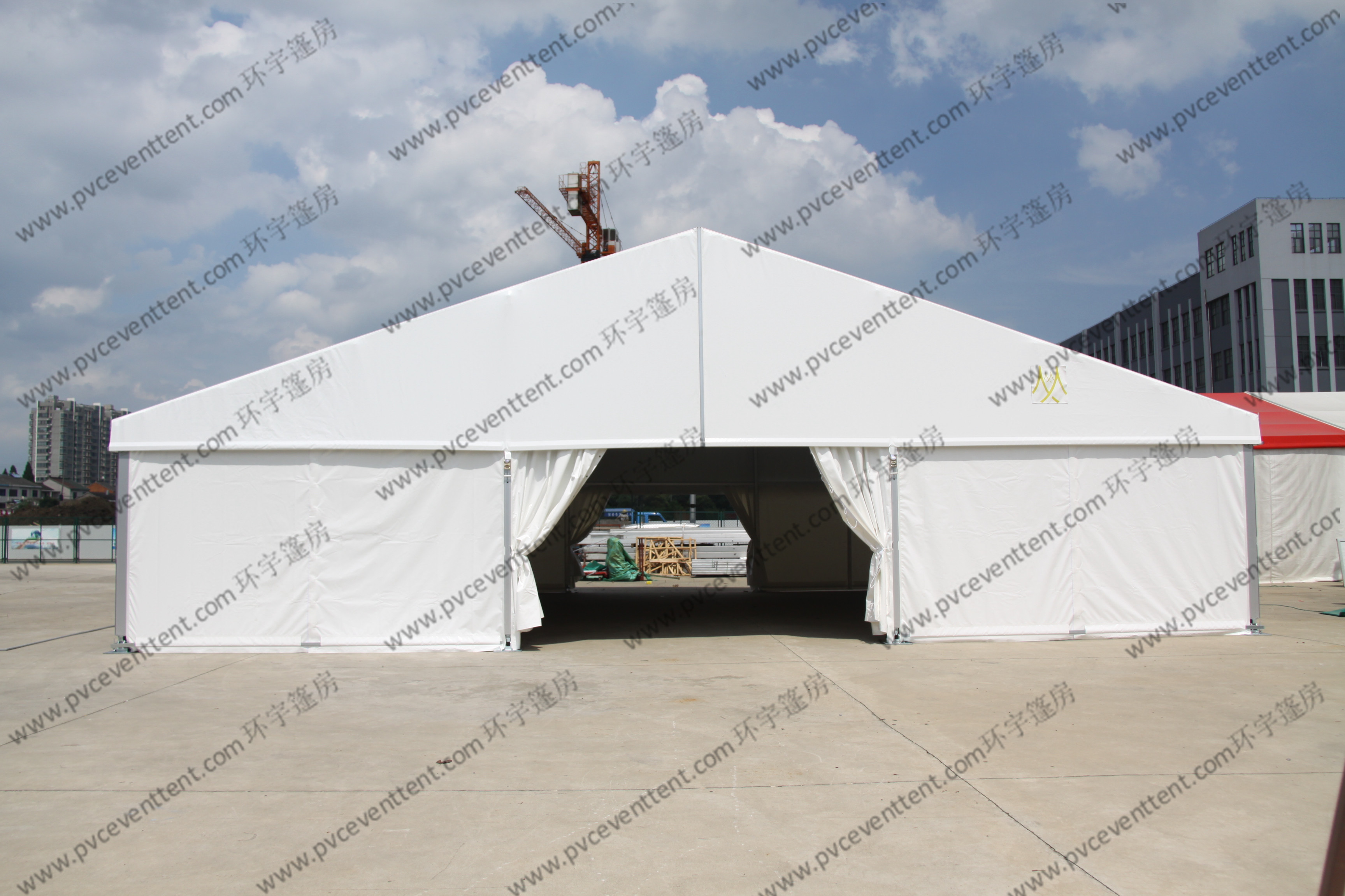 Easy Installed Hajj PVC Event Tent 15 x 15m Portable White Waterproof