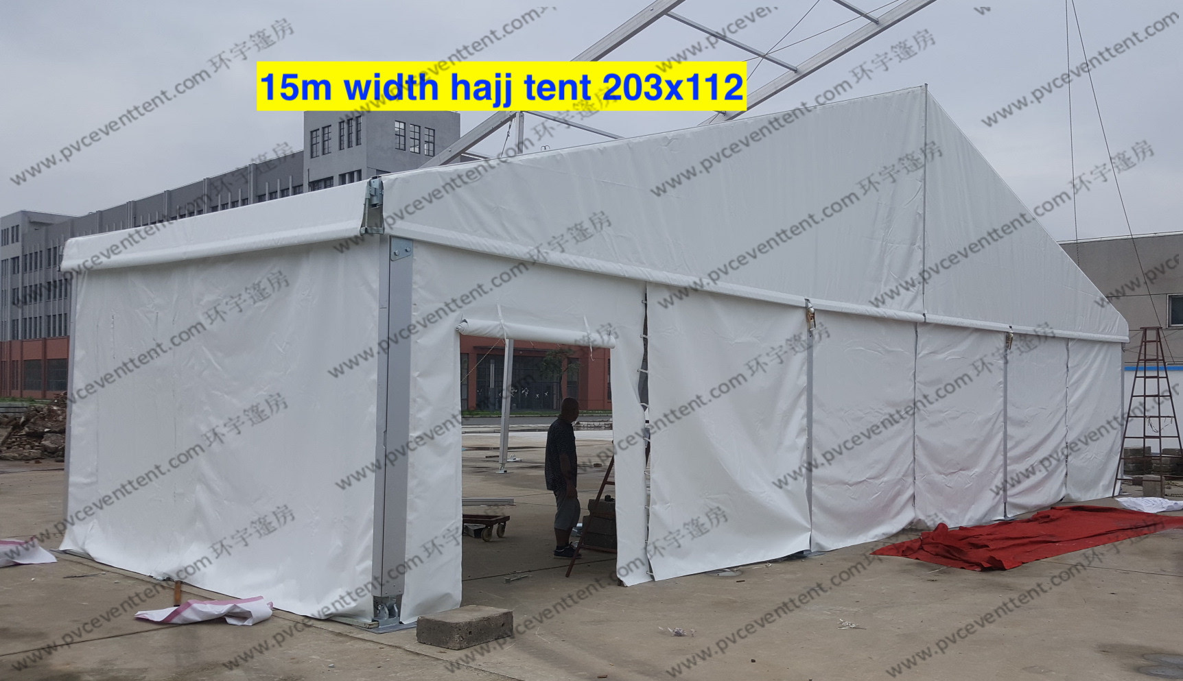 Aluminum Frame PVC Event Tent Red / Outdoor PVC Ramadan Tent Transparent Cover