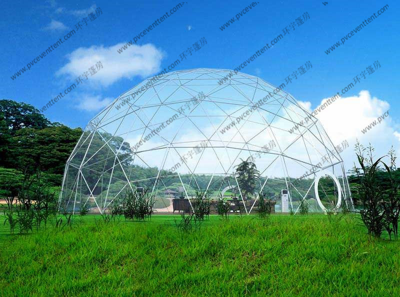 Outdoor Dome Shaped Tent With Inside Decoration , Customized Transparent Dome Tent