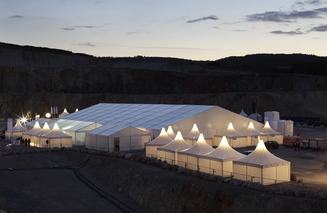 Big PVC Aluminium Pagoda Wedding Event Tents With Luxury Desorations And Lights