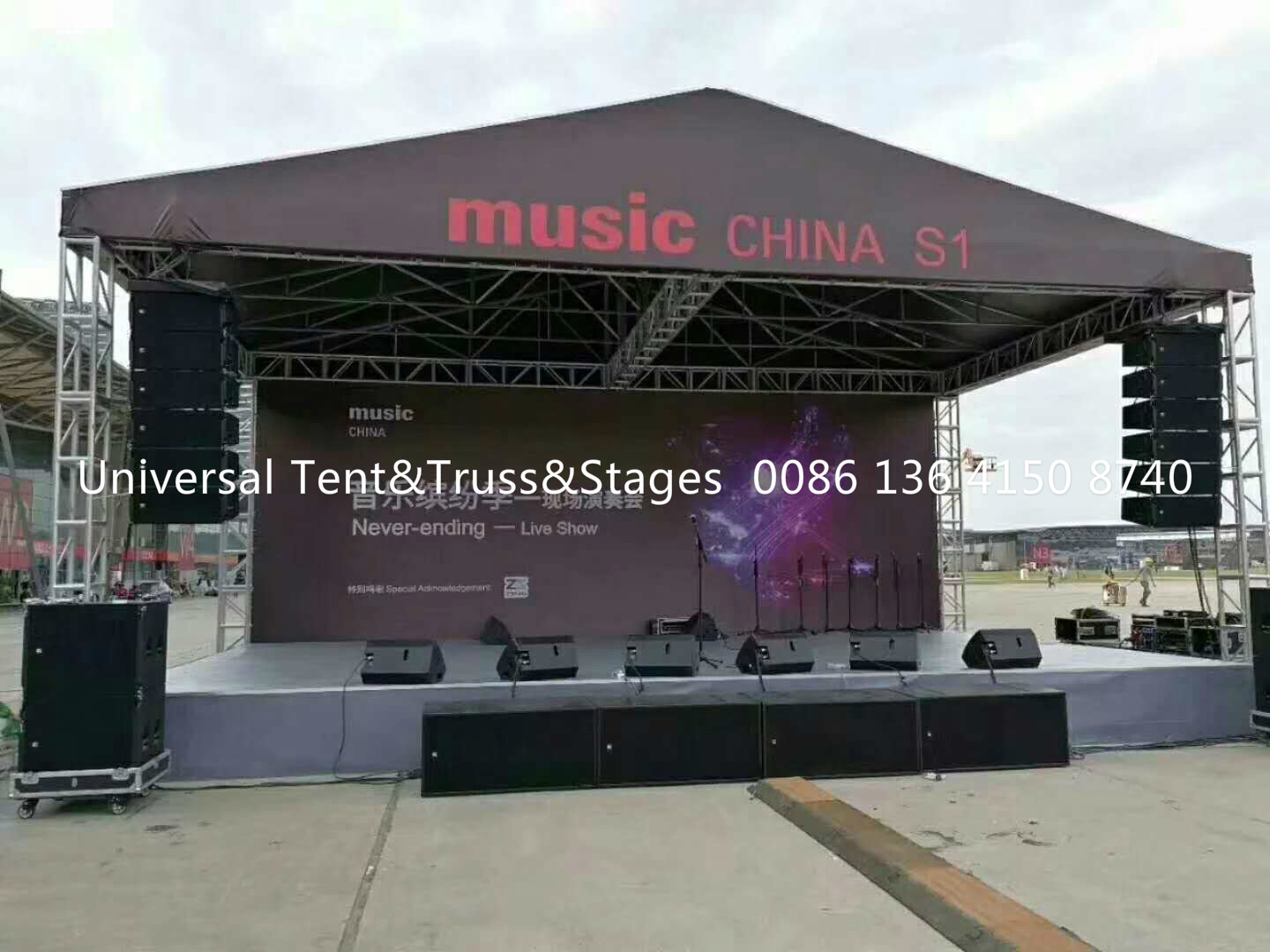 Aluminum Concert Line Array Speaker Lightweight Lighting Truss High Performance