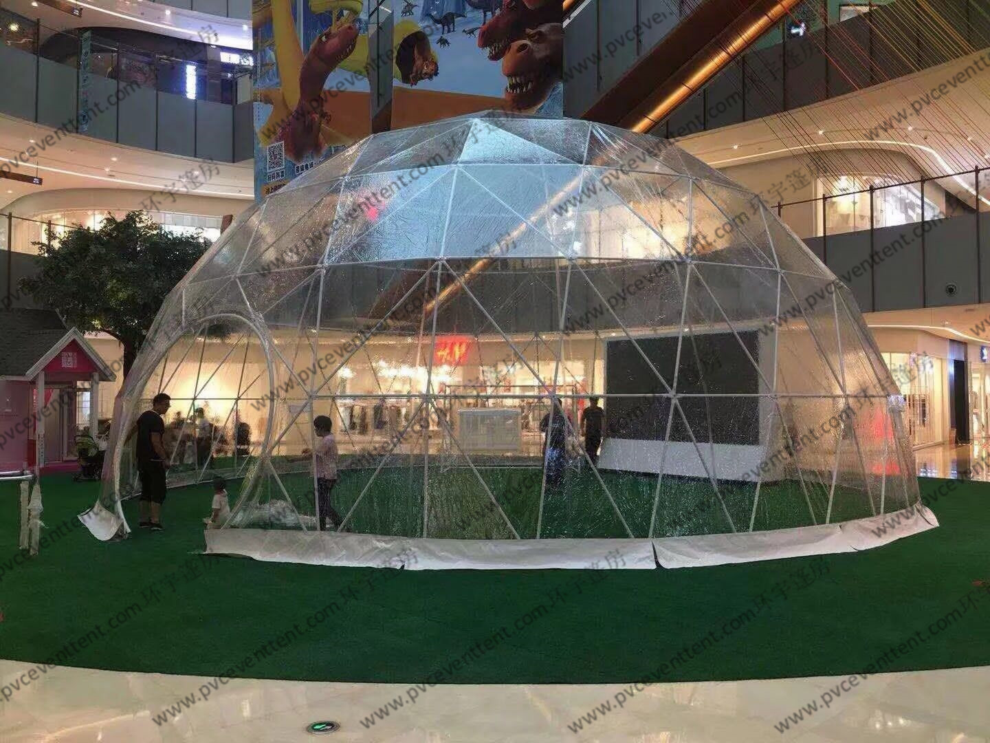 Luxury Waterproof Transparent Geodesic Dome Tents For Outdoor event / Show / Ceremony / Exhibitions